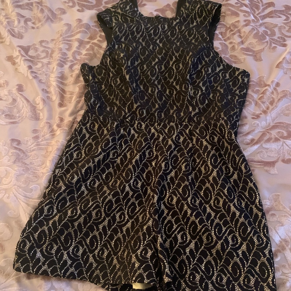 Black n gold short romper
